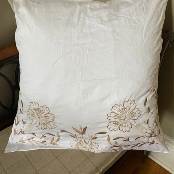 Anthropologie Saffron Embroidered Euro Sham - Picture 4 of 5